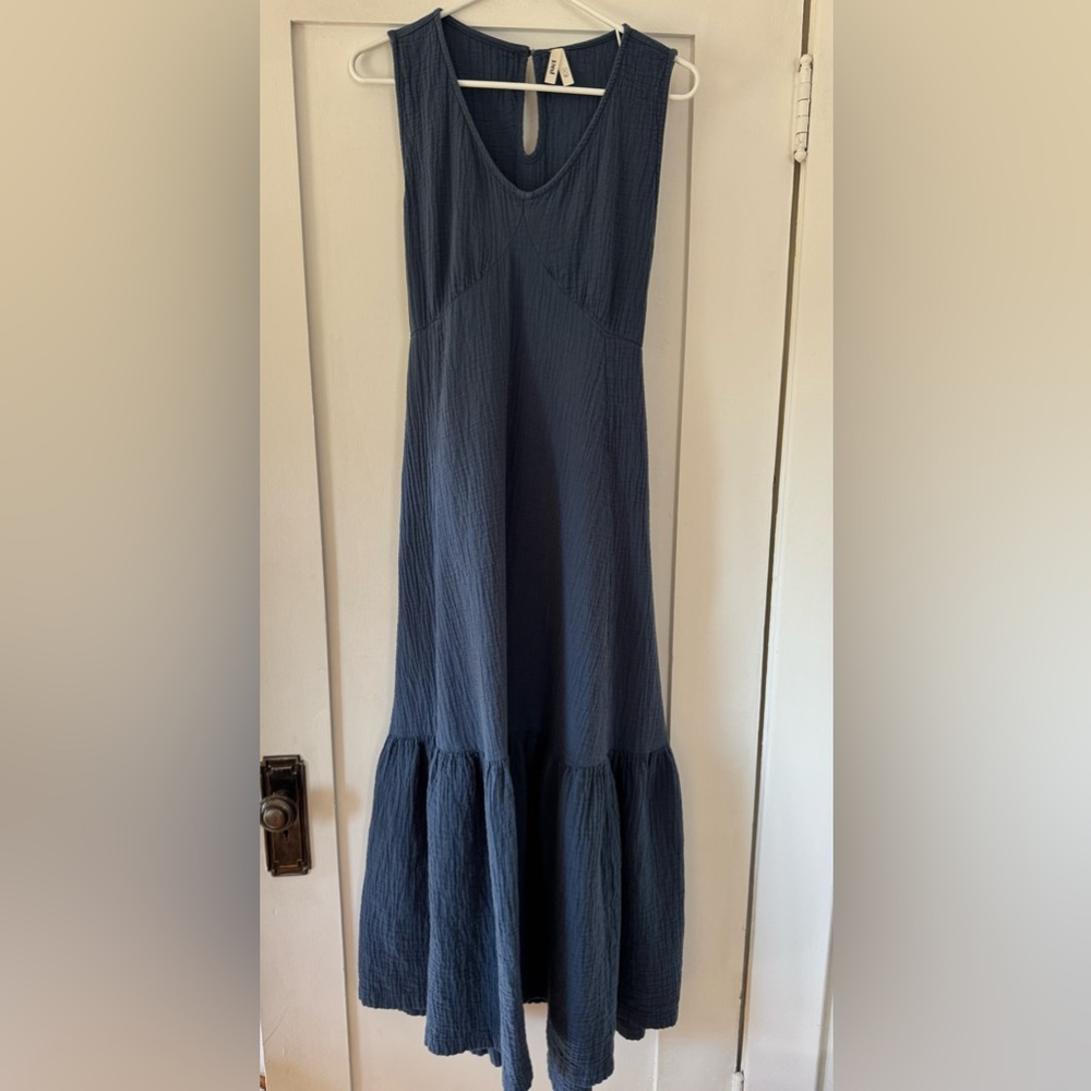 Pact 100% Organic Cotton Beach to Brunch Coastal Dress | Size M